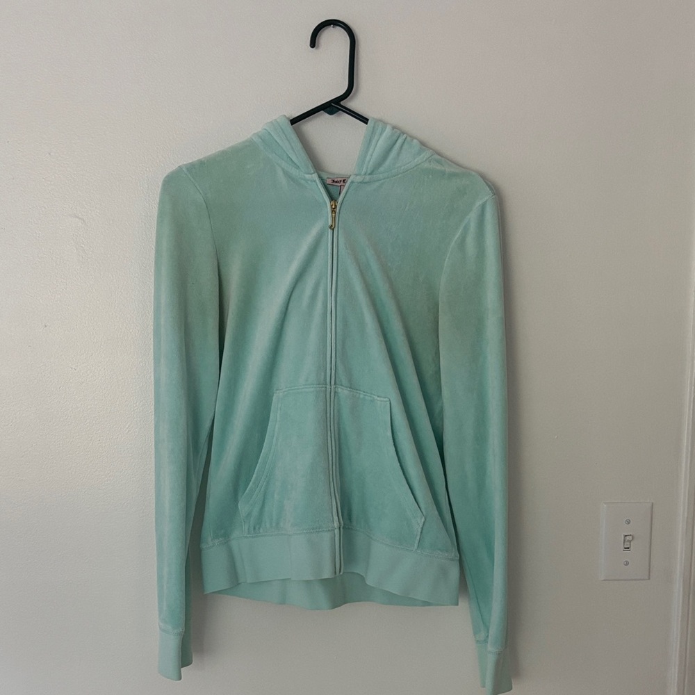 Juicy Couture Mint Green Embroidered Hoodie
